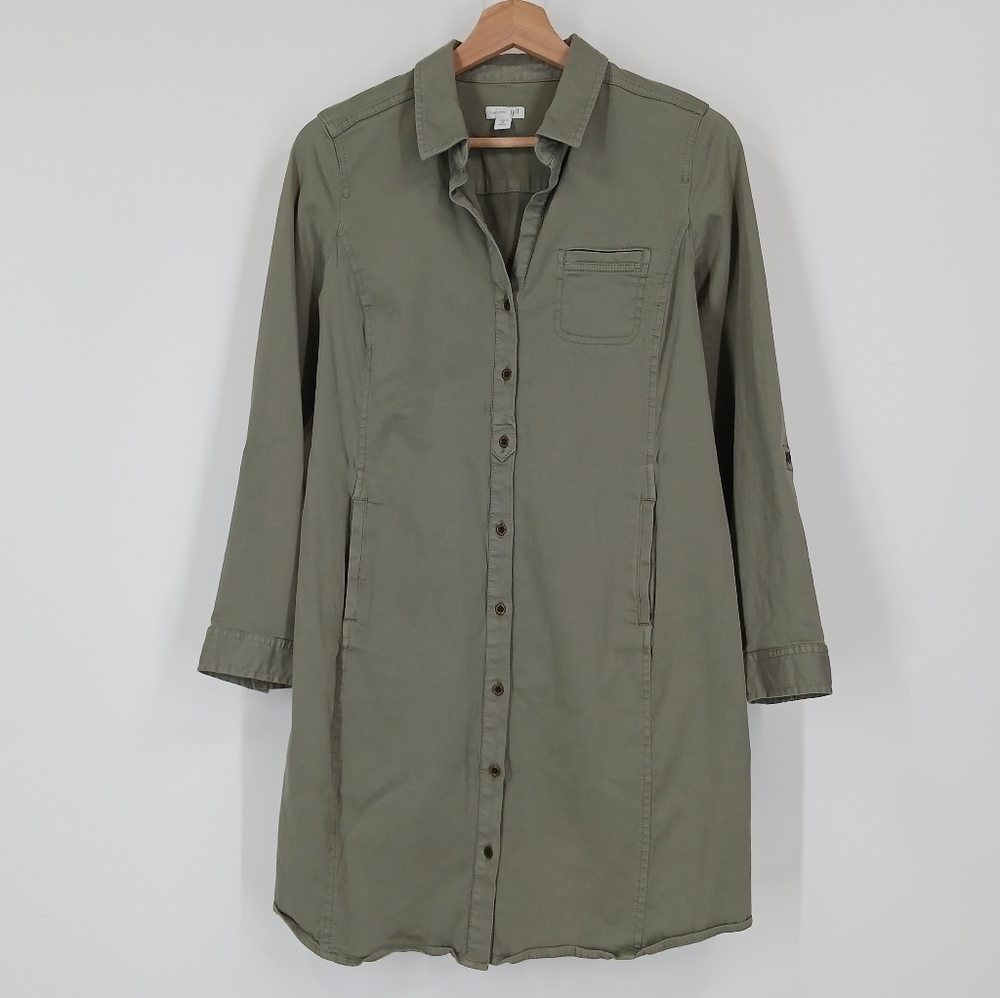 J Jill Live-In Chino Shirt Dress